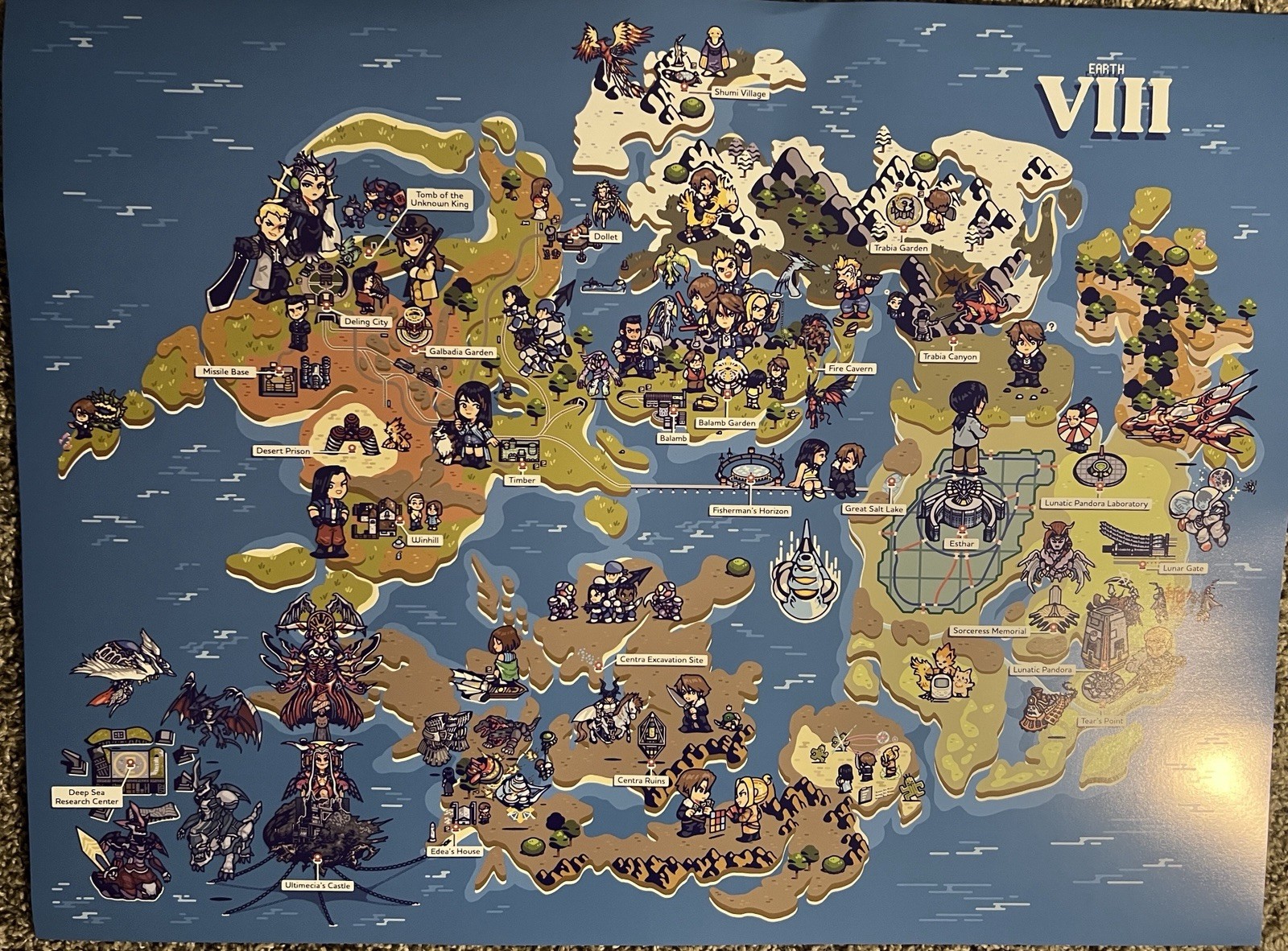 Final Fantasy 8 World Map Poster (24