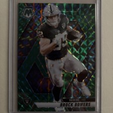 2025 Panini Mosaic - Brock Bowers #5 Green Mosaic Prizm Raiders
