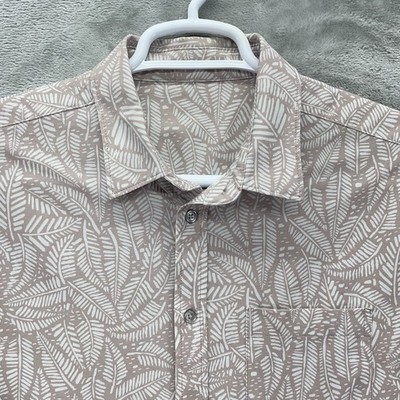 VUORI Shirt Men's medium bridge button floral Performance Casual Active Preppy
