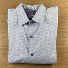 Camicia Robert Graham L/S con polsino e bottoni jacquard damascato uomo XXL classica