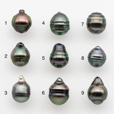 9-10mm Tahitian Pearl with High Luster and Natural Color, One Piece Undrilled f