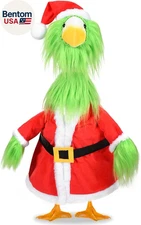 Christmas Porch Goose Outfits Funny Green Goose Outfit Lawn Porch Goose Clothes