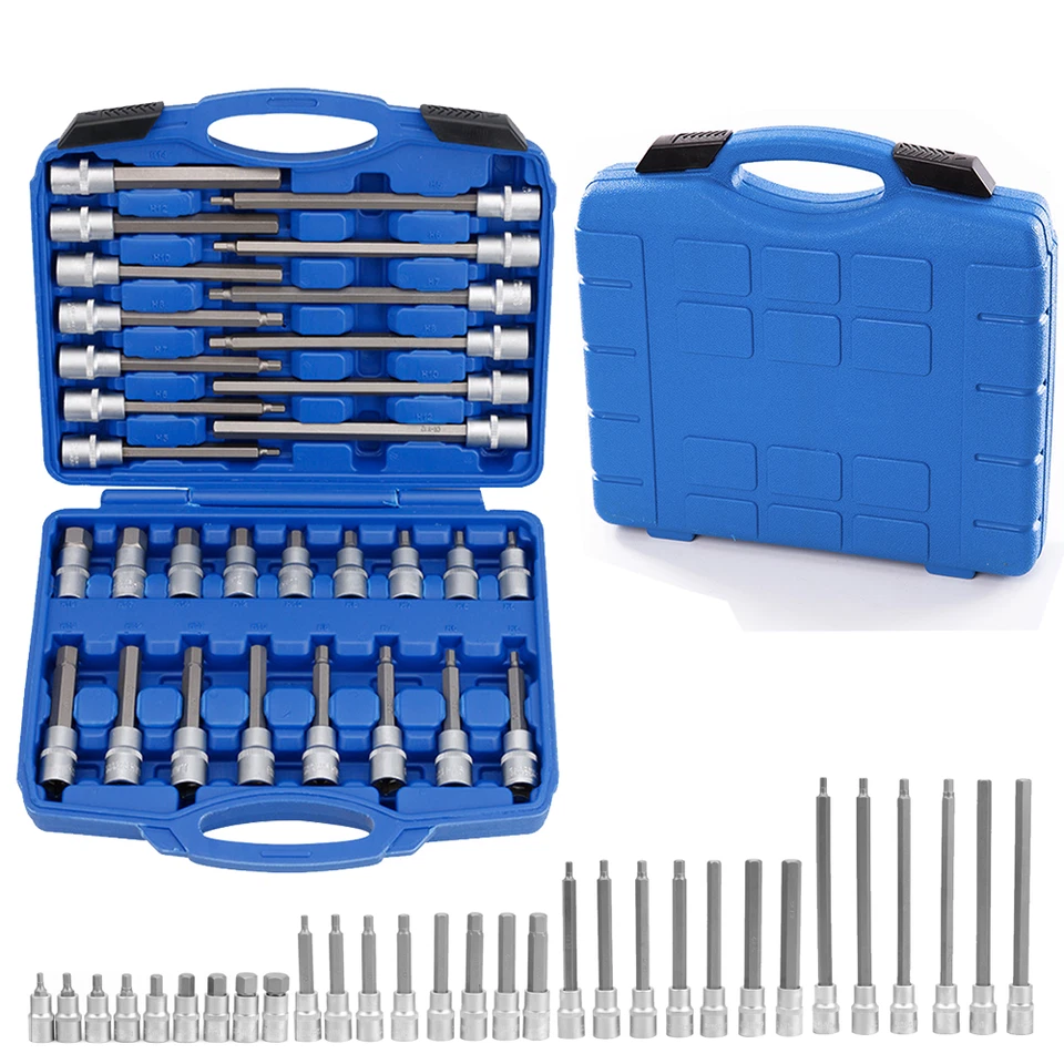 IMBUSSCHLÜSSEL SATZ NUSS 30-TLG IMBUSNUSSEN SATZ 1/2 ZOLL FÜR INBUSSCHRAUBEN DHL - Bild 3 von 4