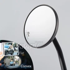 KiWAV Eclipse Mirrors Black Round for Triumph Bonneville T100, T120 2016~