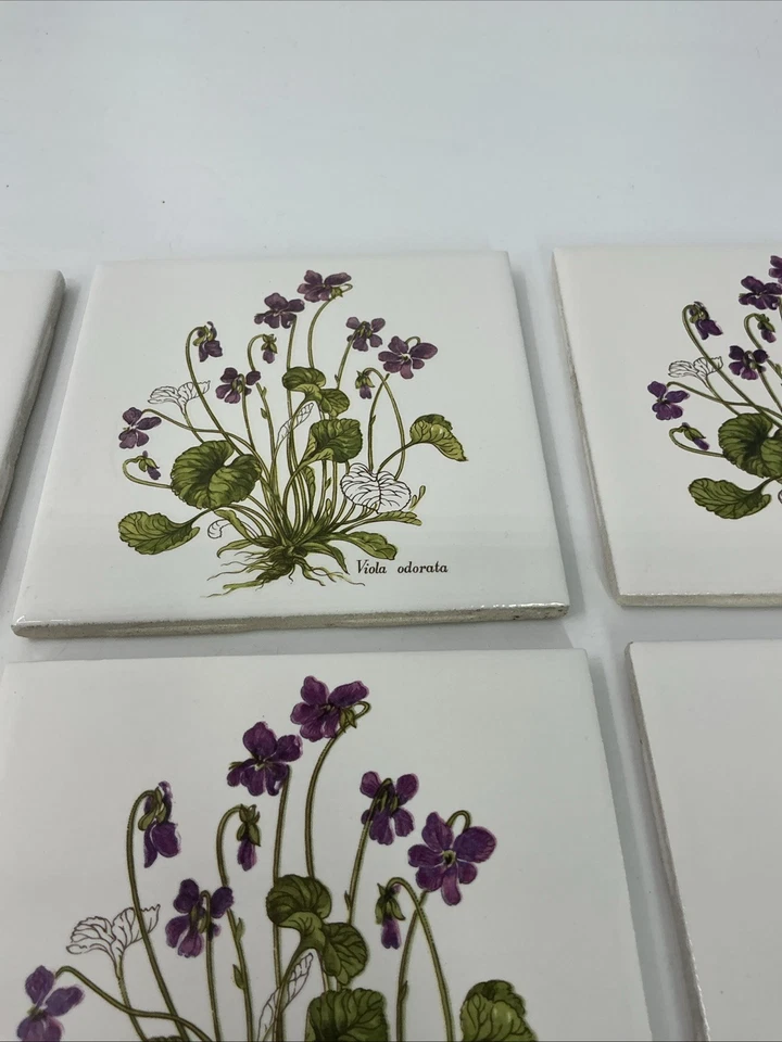 6–4 x 4 дюйма цветочная керамическая плитка альта одората цветочный фиолетовый фартук рукоделие - Изображение 4 из 4