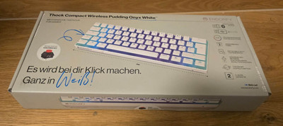 ENDORFY Thock Compact Wireless Gaming Tastatur, Pudding Onyx White, DE-Layout