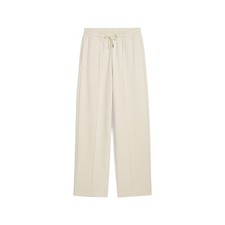 PUMA Wardrobe Essentials Straight Pintuck Drawstring Pants Womens White Casual A