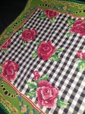 Goodwin Weavers Tracy Porter Cushion Cover Roses Flowers Needlepoint Checker NEW