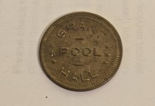 Grant Pool Hall Prescott, AZ Brass Good For Token  #2736