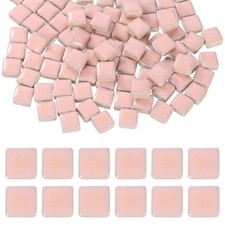 9mm Square Mosaic Tile, 300g Ceramic Mosaic Tile Bulk, Pink
