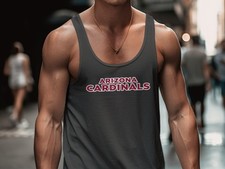 Men's Black Tank-Top Favorite Football Team, Mens Sports Fan Shirt S-2xl