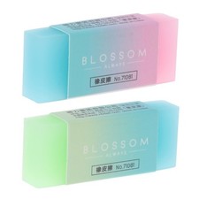 Soft Durable Flexible Cube Cute Colored Pencil Rubber Erasers For School Kids 