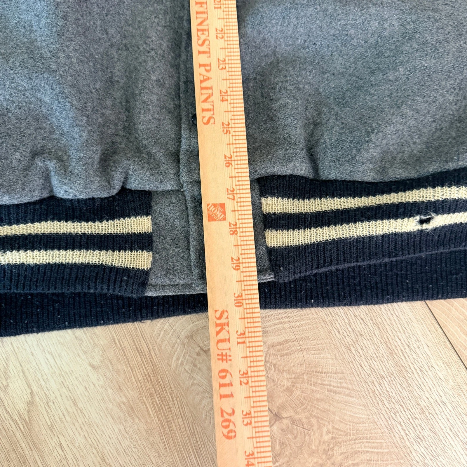 Vintage Neff Varsity Letterman Jacket Mens 3XL Leather Wool Chenille Bruins read - product detail image 14