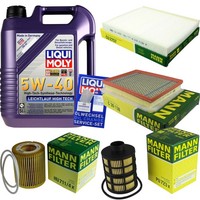 Mann Inspektionspaket 5L Liqui Moly 5W-40 FüR Opel Zafira B 1.9 Cdti