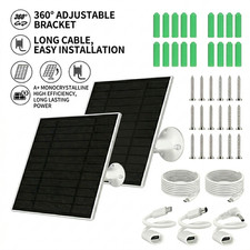 Solar Panel for Security Camera, 2 Pack 5W So...