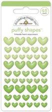Doodlebug Puffy Stickers-Limeade Heart - 5A0023DV-1G6CZ
