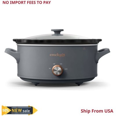 Crock-Pot Manual 7-Quart Slow Cooker, Mussel Grey New