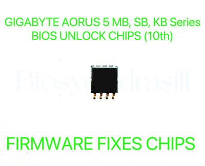GIGABYTE AORUS 5 MB, SB, KB Series, ADMIN NO PASSWORD FIRMWARE FIXES BIOS CHIP