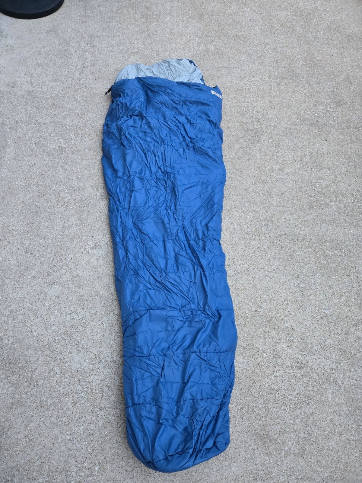 Vintage Sierra Designs Sleeping Bag Regular Blue Waterfowl Nylon Camping Gear