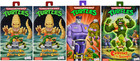 Loose Lot of 4 NECA TMNT Cartoon Teenage Mutant Ninja Turtles Action Figures