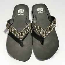 Yellow Box flip flops 7 1/2 Blink sparkle strap