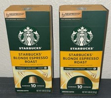 Starbucks Nespresso Original Blonde Espresso Roast 10 Count Exp 10/25 Lot Of 2
