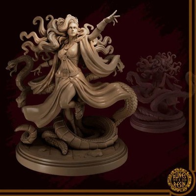 Female Human Mage | Wizard | Warlock | Sorcerer Unpainted Miniature | DnD Mini