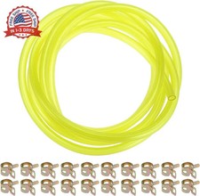 QWORK 10 Ft Fuel Line Hose with 20 Hose Clamps, 1/4" ID x 3/8" OD Gas Fuel Line