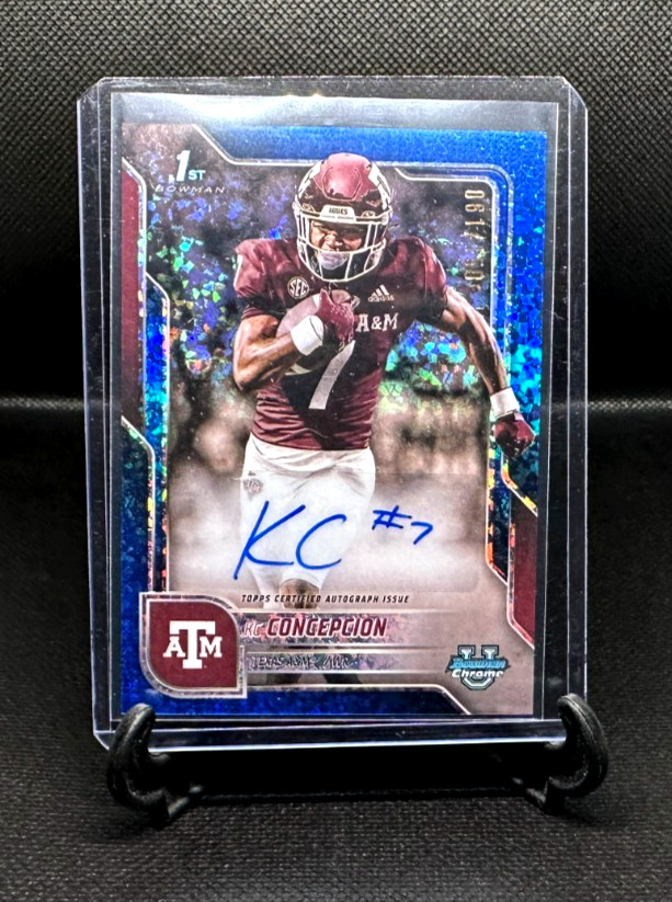 KC CONCEPCION 2025 Bowman Chrome U 1st Bowman Blue Mini Diamond Auto RC /150