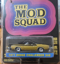 Greenlight The Mod Squad 1971 Dodge Challenger 340 Gold Diecast Limited Edition