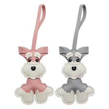 Dog Keychain Adorable Collectible Charm Ornament PU Leather Keychain Pendant Dog