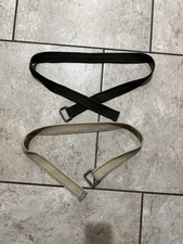 tan and green fabric belts great condition