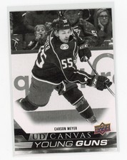 2022-23 Upper Deck Young Guns UD Canvas Black and White #C118 Carson Meyer RC