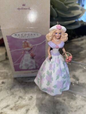 Hallmark 1995 Springtime Barbie Easter Ornament Keepsake Easter Series Box -C