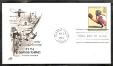 US SC # 3068o Women's Sofball - Olympics 1996 - FDC. Artcraft Cachet