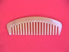 4.90" STURDY WIDE FIRM BLUNT TOOTHED GENUINE OX HORN COMB - FOR ALL HAIR TYPES