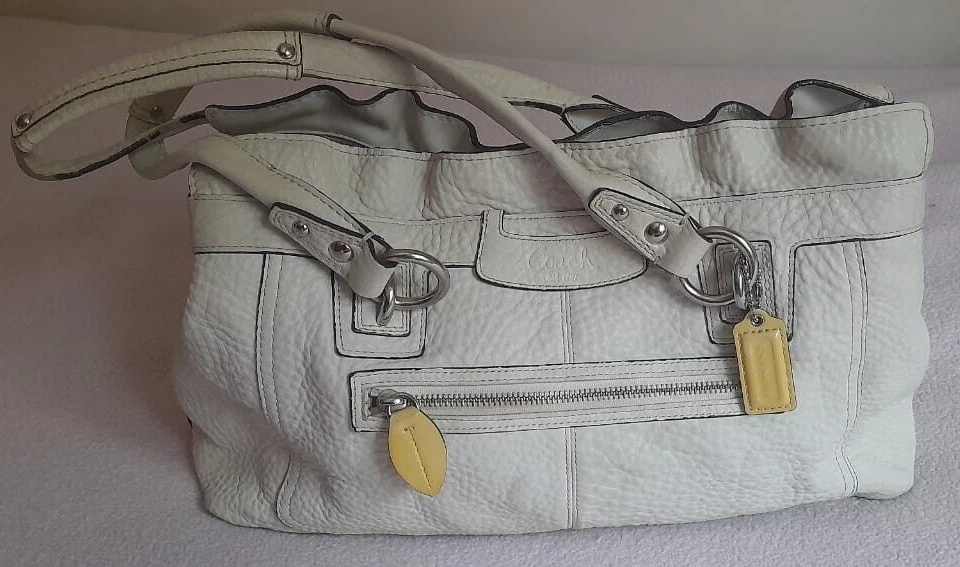 Borsa a tracolla Coach ciottoli morbida fresata cowride artigianale superiore F14682