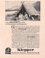 Klepper Faltboot Werke - Rosenheim - 1928 - Historische Werbung Reklame ~10x13cm