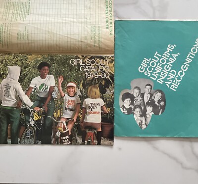 Girl Scout Uniforms, Insignia & Recognitions   78 guide & GS catalog 79-80