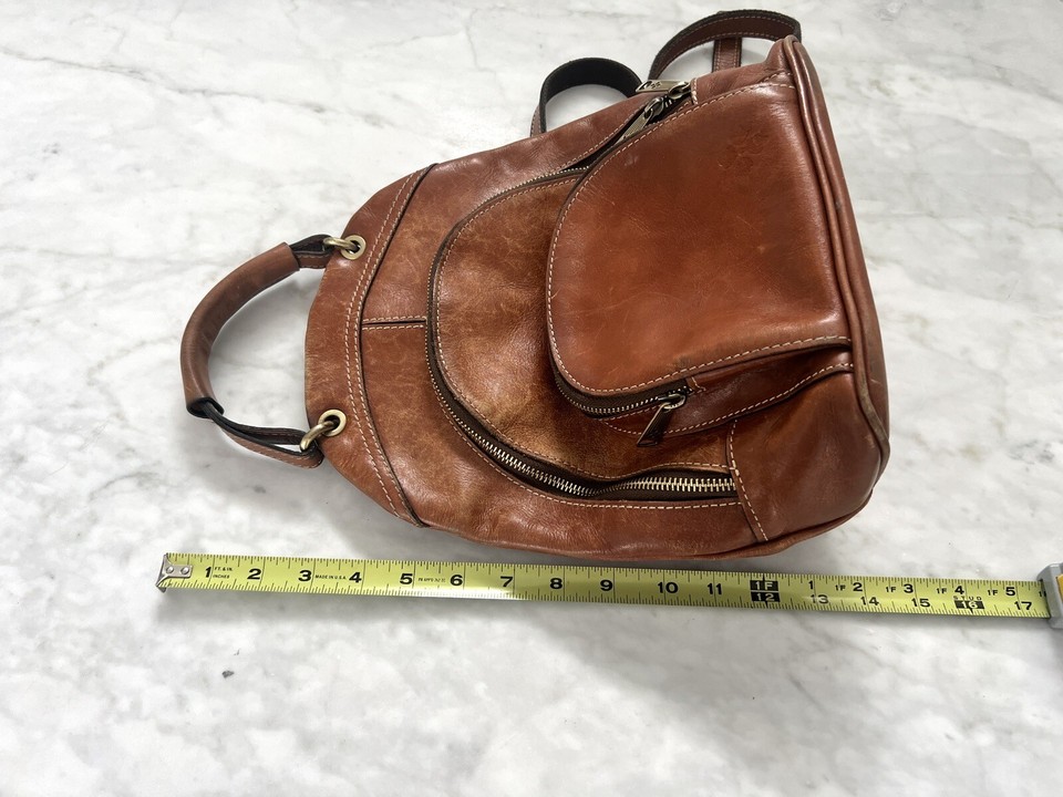 Patricia Nash Heritage Leather Alencon Backpack Distressed Worn eBay