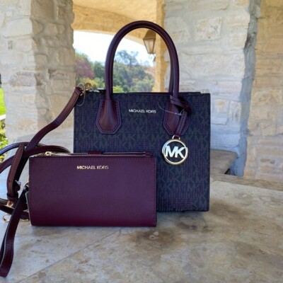 Michael Kors Mercer Graphic Medium Messenger Crossbody Satchel Wallet Options 