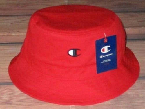 MENS CHAMPION RED BUCKET HAT ONE SIZE 
