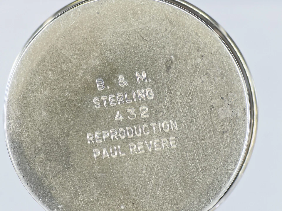 BALDWIN & MILLER 432 实心纯银复制品 PAUL REVERE 盐胡椒摇椅 — 第 2/4 张图片