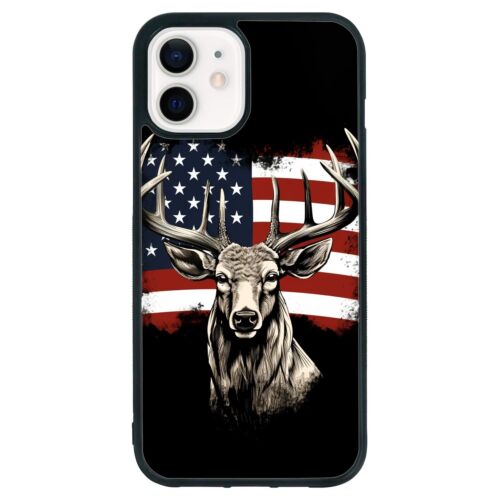 usa flag Buck deer Camo For iPhone SE XS XR Max 5 6 7 8 Plus Anti scratch Cover - Picture 11 of 25