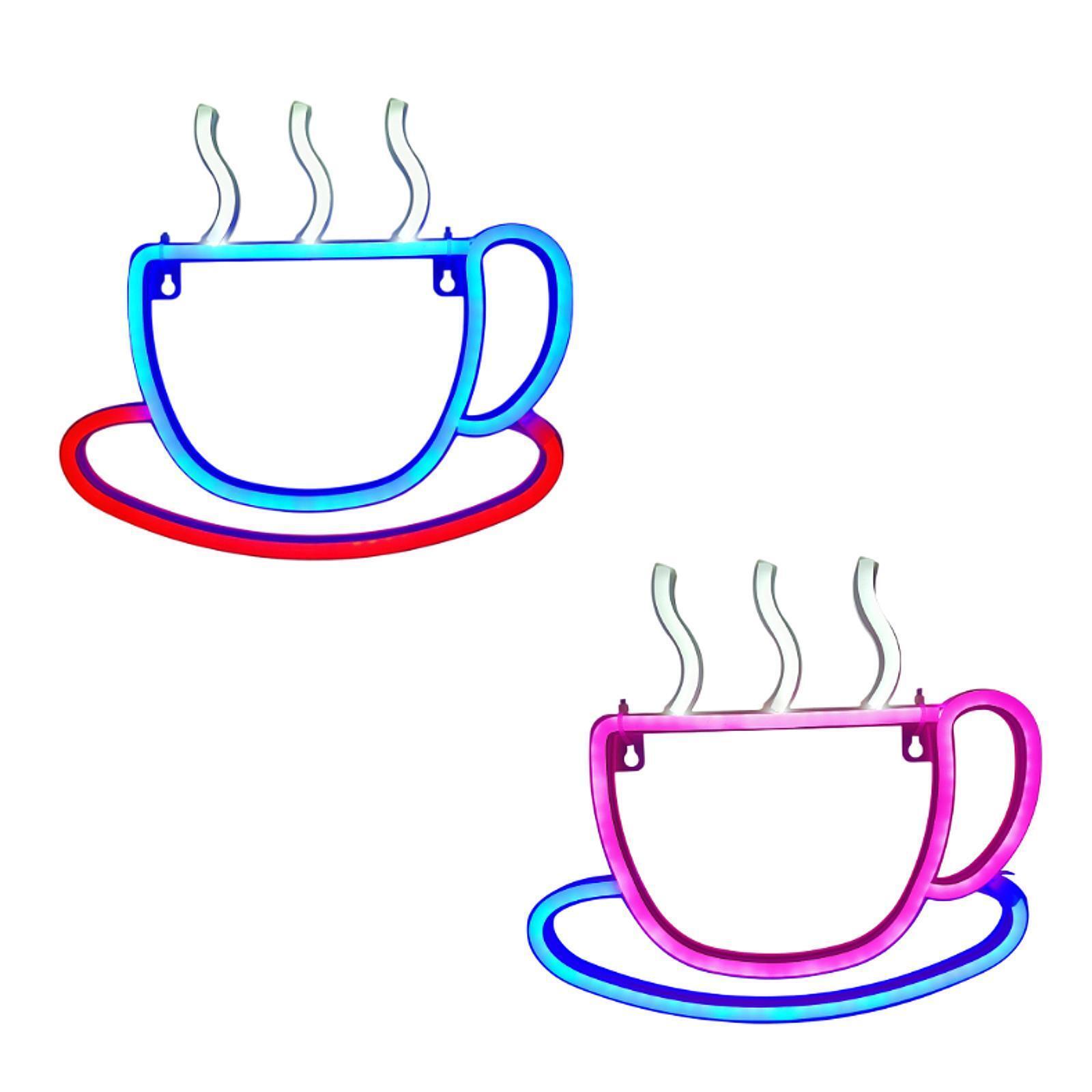 LED Kaffeetasse Neonlicht Cafe Bar Nachtlicht Halloween Eröffnung Küche