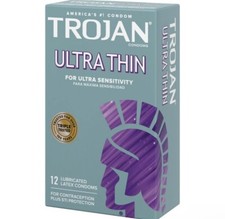 Trojan Ultra Thin Ultra Sensitivity Lubricated Condoms - Choose Quantity