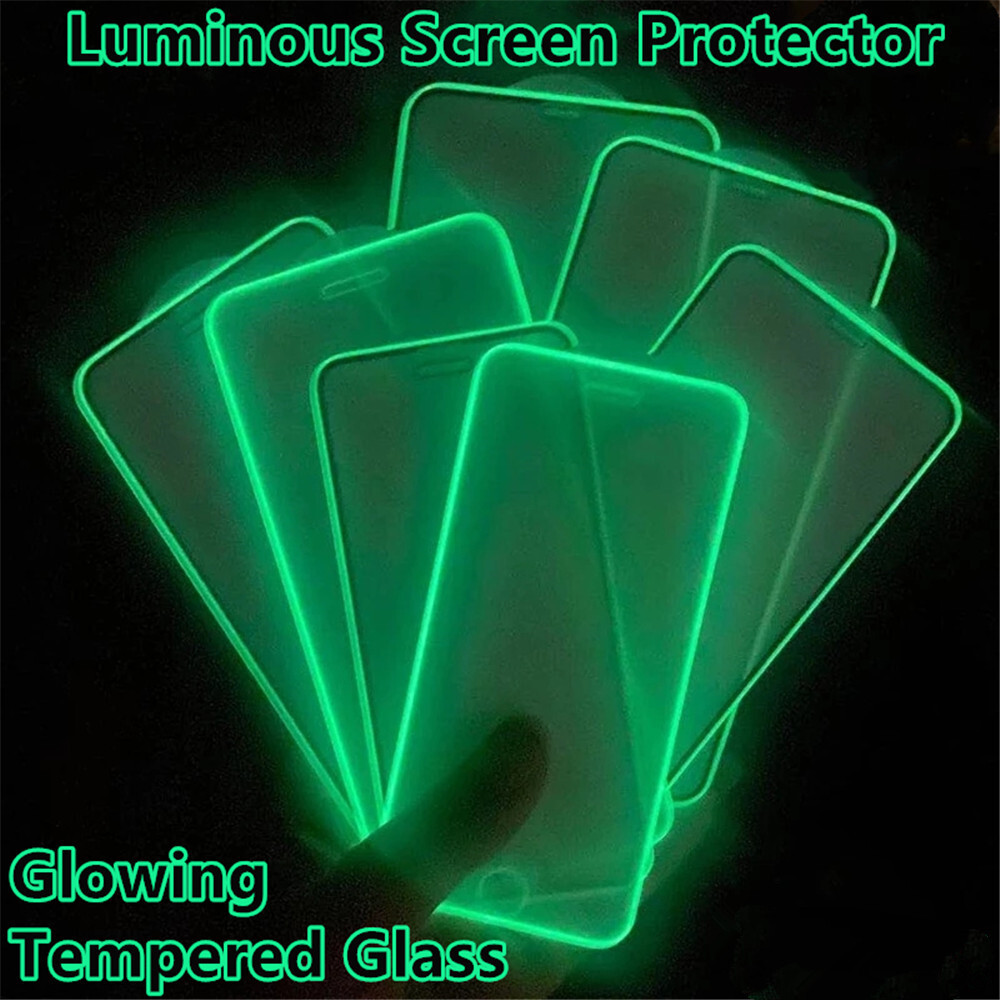 Luminous Protective Glass For iPhone 14 12 Pro SE 13 XS 11 Pro XR Tempered Glass