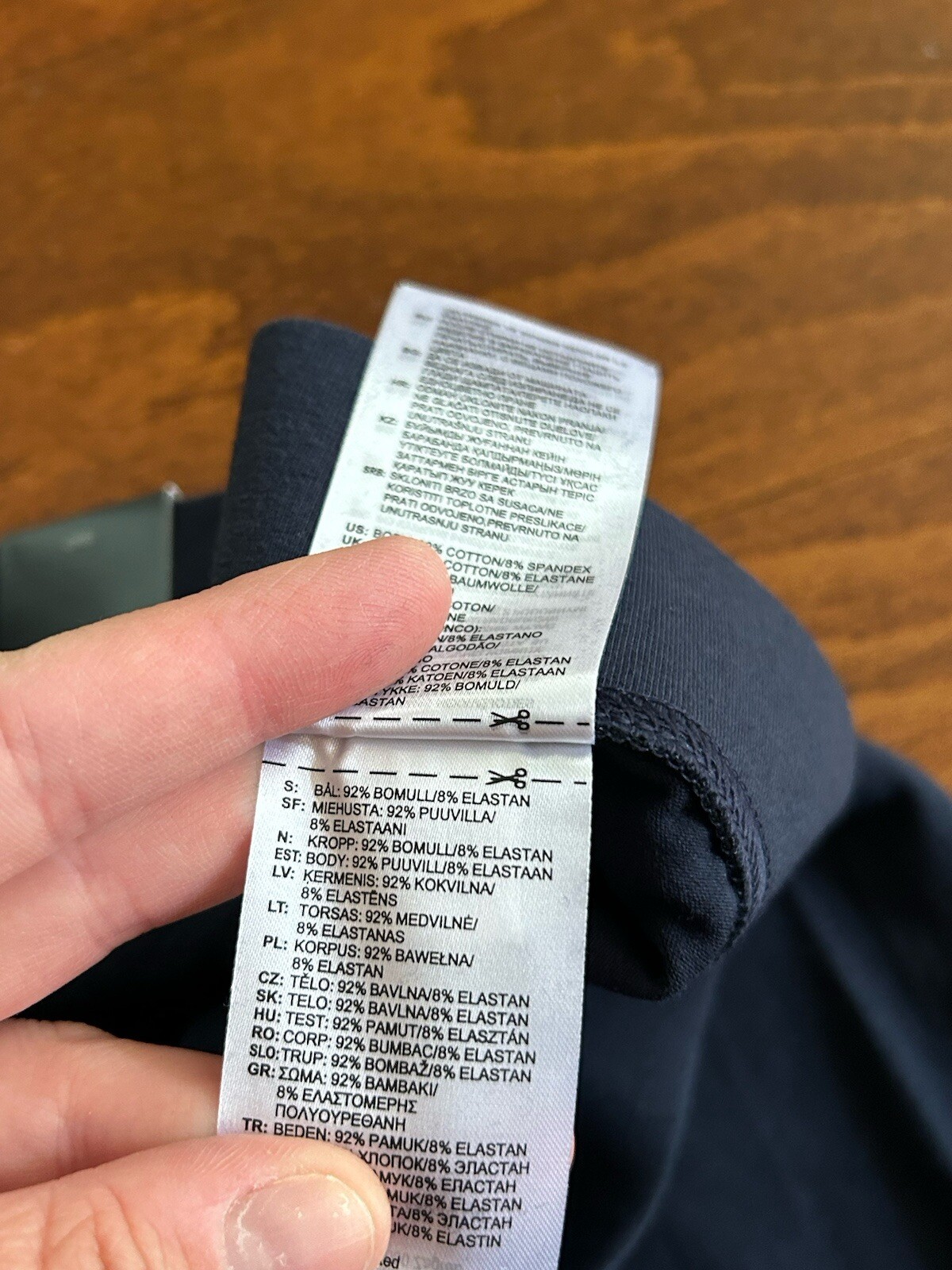 Adidas Womens S Fitted Legend Ink Blue Legging Tight Logo NWT thumbnail 8