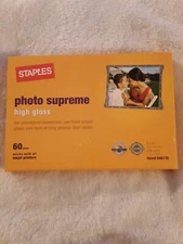 Staples Photo Supreme High Gloss 60 Sheets, 4x6, NIP Sealed