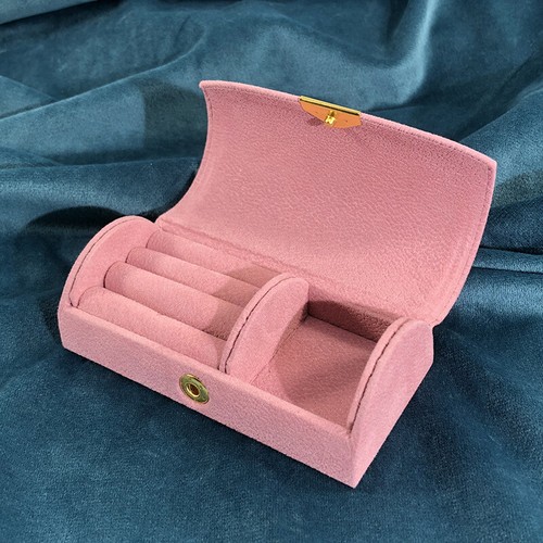 Mini Velvet Jewelry Box Portable Earrings Ring Necklace Jewelry Organizer Box - Picture 10 of 12
